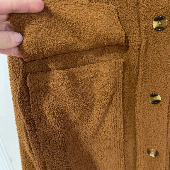 Peach Love rust color oversize long sleeve jacket size small - Picture 3 of 9